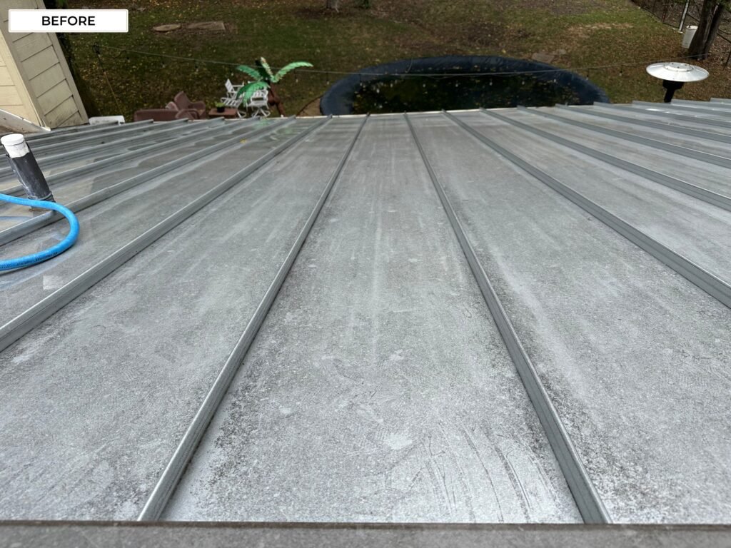 Metal Roof Cleaning Before